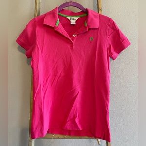 Ladies’ Lilly Pulitzer Hot Pink and Green Polo Size S